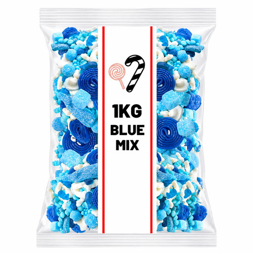 1kg blue sweets mix - blue,