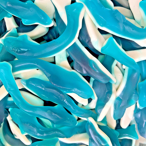 1kg large blue jelly sharks - 1kg,